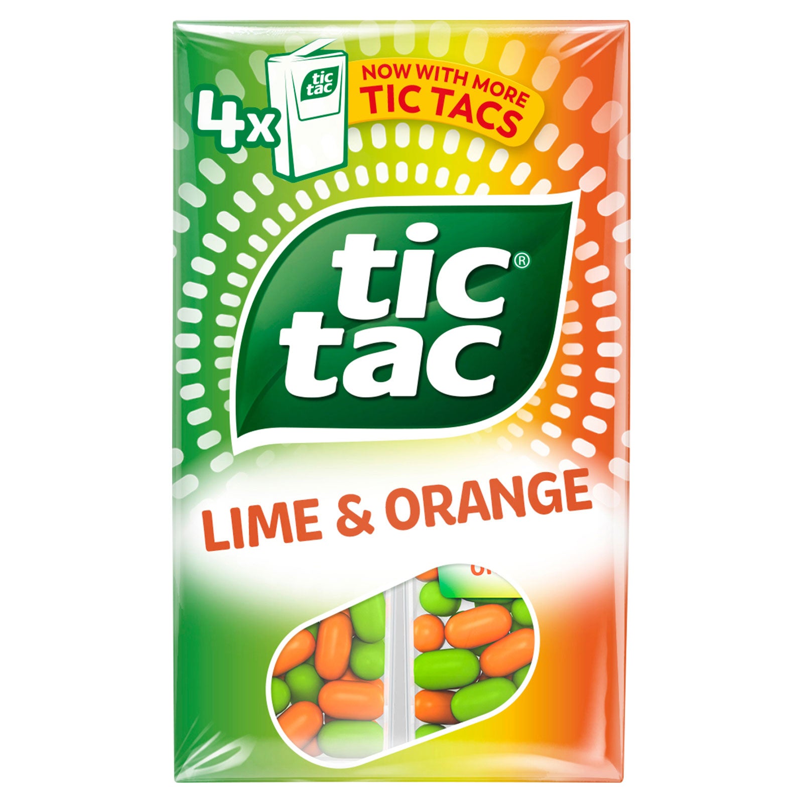 Tic Tac Orange & Lime ( 4 x 18g =72g) Tic Tac Orange & Lime ( 4 x 18g =72g)